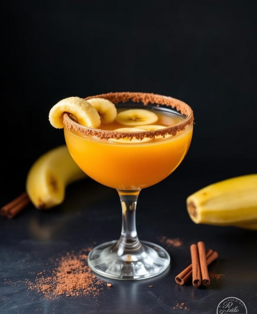 Drink de banana caramelizada